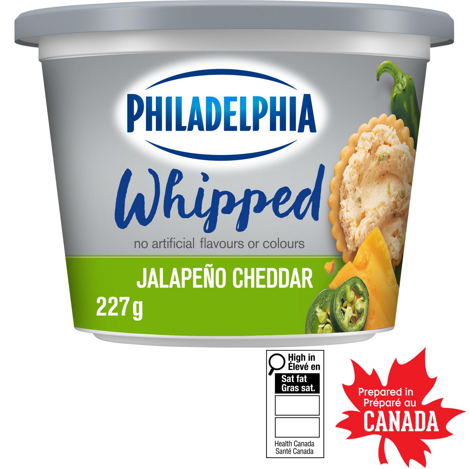 Produit De Fromage À La Crème Fouetté Jalapeño Cheddar, Contenant